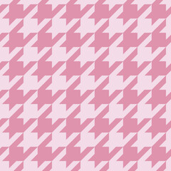 Tweed check plaid pattern for spring autumn winter in pink. Seamless color houndstooth tartan for jacket, coat, skirt, dress, scarf, other modern fabric print.
