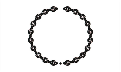 Vector laurel wreath vector illustration black and white