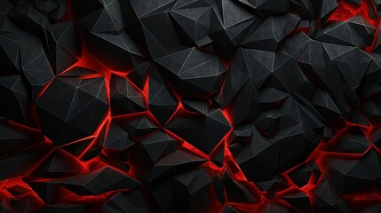 Abstract background of black rocks with lava, Gaming background - obrazy, fototapety, plakaty