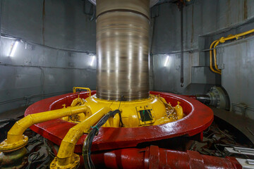 Working process of hydroelectric generator.