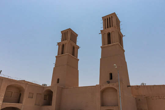 wind towers in yazd, iran