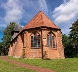 Fototapeta premium church on a sunny day with blue sky