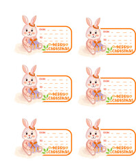Bunny Christmas Labels 