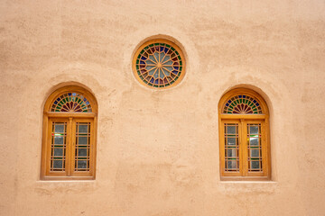 exterior window of Dowlatabad Garden in yazd, iran