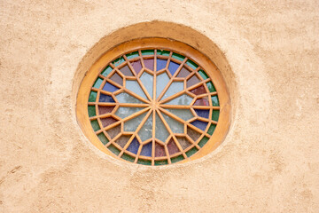 exterior window of Dowlatabad Garden in yazd, iran
