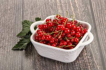 Sweet ripe red currant berries