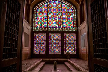 interior of Dowlatabad Garden in yazd, iran
