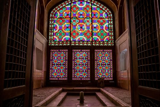 interior of Dowlatabad Garden in yazd, iran