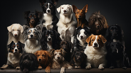 The One in a Hundred Dog. Generative AI - obrazy, fototapety, plakaty