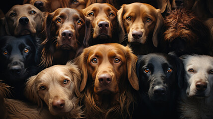 The One in a Hundred Dog. Generative AI - obrazy, fototapety, plakaty