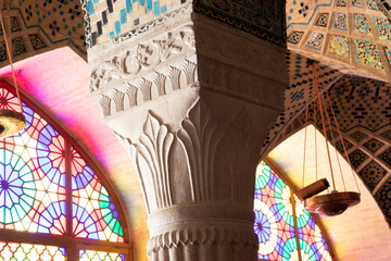 details of Nasir al Molk mosque column