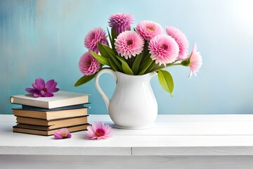 pink tulips in a vase