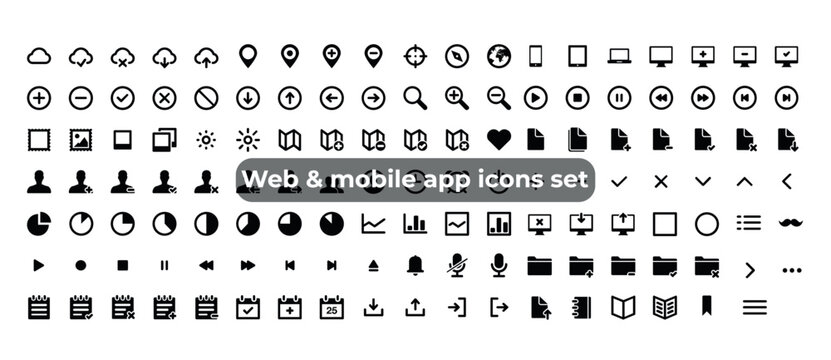 Web & mobile App icons set