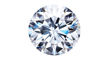 Diamond on white background. PNG. Generative AI
