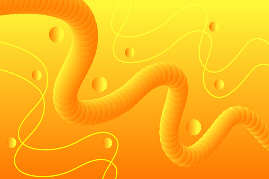 Modern Fluid Design Snake Professional yellow, print geometric liquid 3d background design