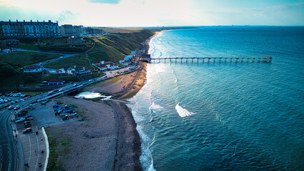 Unique aerial photo taken in Saltburn-by-the-Sea