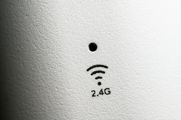 WiFi light on a router for 2.4 GHz band signal.
