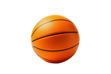 Realistic basketball ball isolated on transparent background, Generative AI