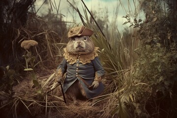 Obraz premium a gopher dressed as a conquistador 