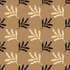 Modern floral pattern in boho style, pastel colors. Abstract modern seamless pattern. Hand drawn unique print. Suitable for printing on fabric, clothing, paper, gift paper.