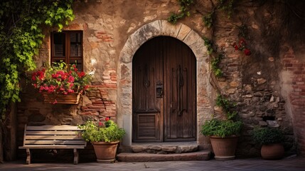 Ancient Tuscan rustic door
