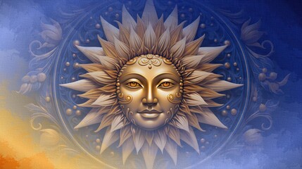 AI-generated illustration of a beautiful sun flower goddess. MidJourney.