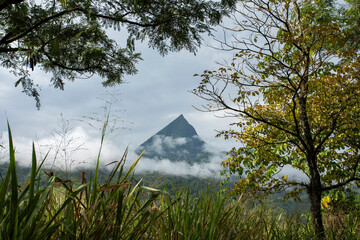 Cerro Tusa, a geological formation within the group of natural pyramids. Venice, Antioquia -...