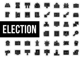 Icones et pictogrammes election vote et décision