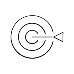 Pictogramme icones et logo cible objectif