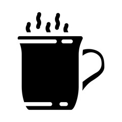 hot coffee cup glyph icon vector. hot coffee cup sign. isolated symbol illustration