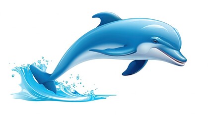  a dolphin jumping out of the water with its mouth open.  generative ai