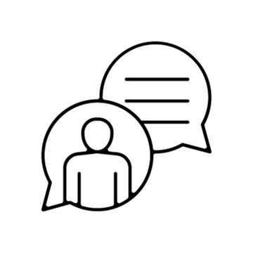 Pictogramme icones et logo echange message profil