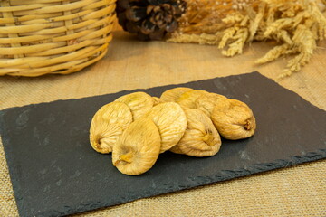 Figs on rock plate 