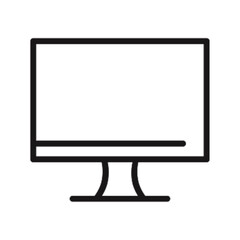 Pictogramme icones et logo ecran ordinateur bureau gras