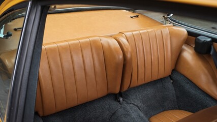 Rear seat inside of a car