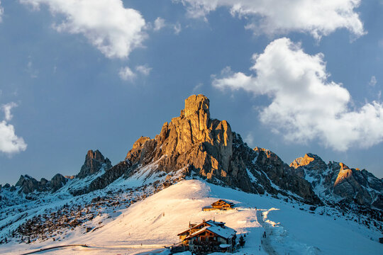 View of the Ra Gusela mountain, Dolomites