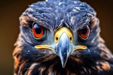 Obraz premium close-up of a falcons intense gaze