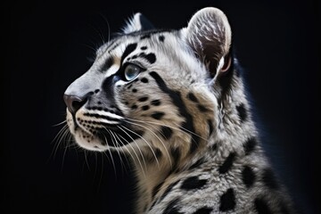 a cat with leopard spots airbrushed onto its fur