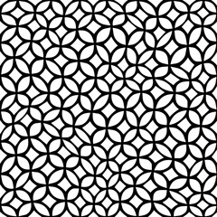 Fototapeta premium White background with black pattern. Seamless texture for fashion, textile design, on wall paper, wrapping paper, fabrics and home decor. Simple repeat pattern.