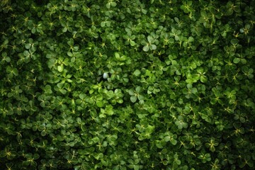 Obraz premium an overhead shot of a patch of clover, creating a carpet of green