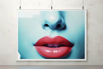 face with lips
