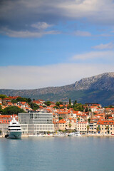 Historical city centre of Split, Croatia. Beautiful view of the promenade.