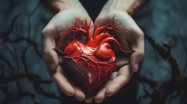 heart in mans hand illness Cardiovascular diseases 
