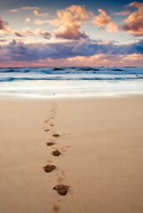 footprints on sand