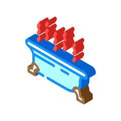 hot bath isometric icon vector. hot bath sign. isolated symbol illustration