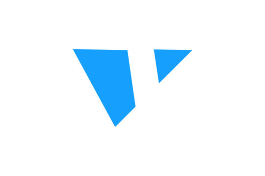 letter v logo design vector premium