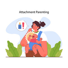 Fototapeta premium Attachment parenting. Secure attachment style in parents and kid relationship