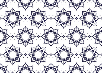 geometric and mandala line ethnic fabric seamless pattern for cloth carpet wallpaper background wrapping etc.
