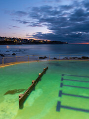 Empty Bronte rock pool in the morning, Sydney, Australia.