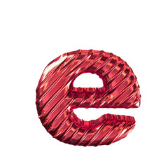 Ribbed red symbol. letter e